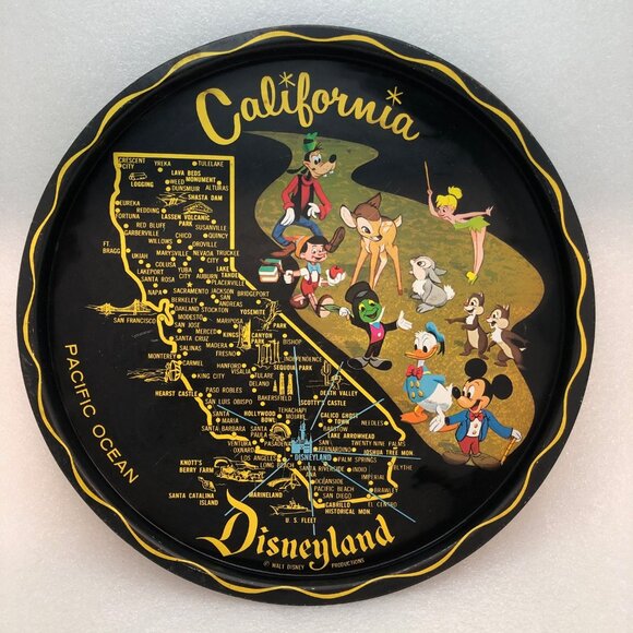 disneyland Other - Vintage California  Disneyland Souvenir Tray